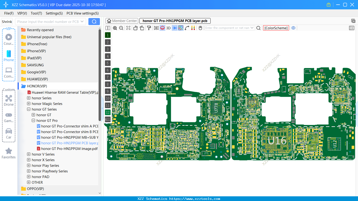 Honor GT Pro-HN1PPGM PCB Layer